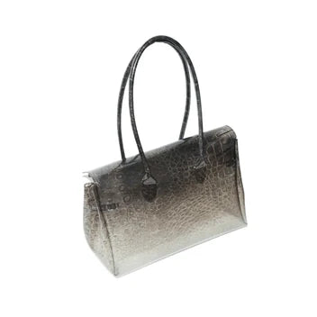 MADISON GREY CROC BAG