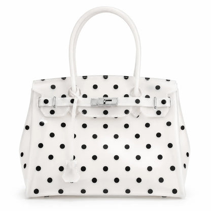 White Polka Dots