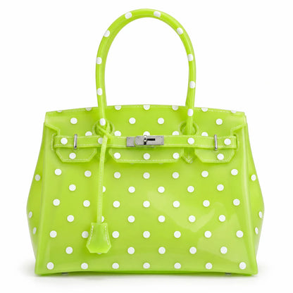Apple Green Polka Dots