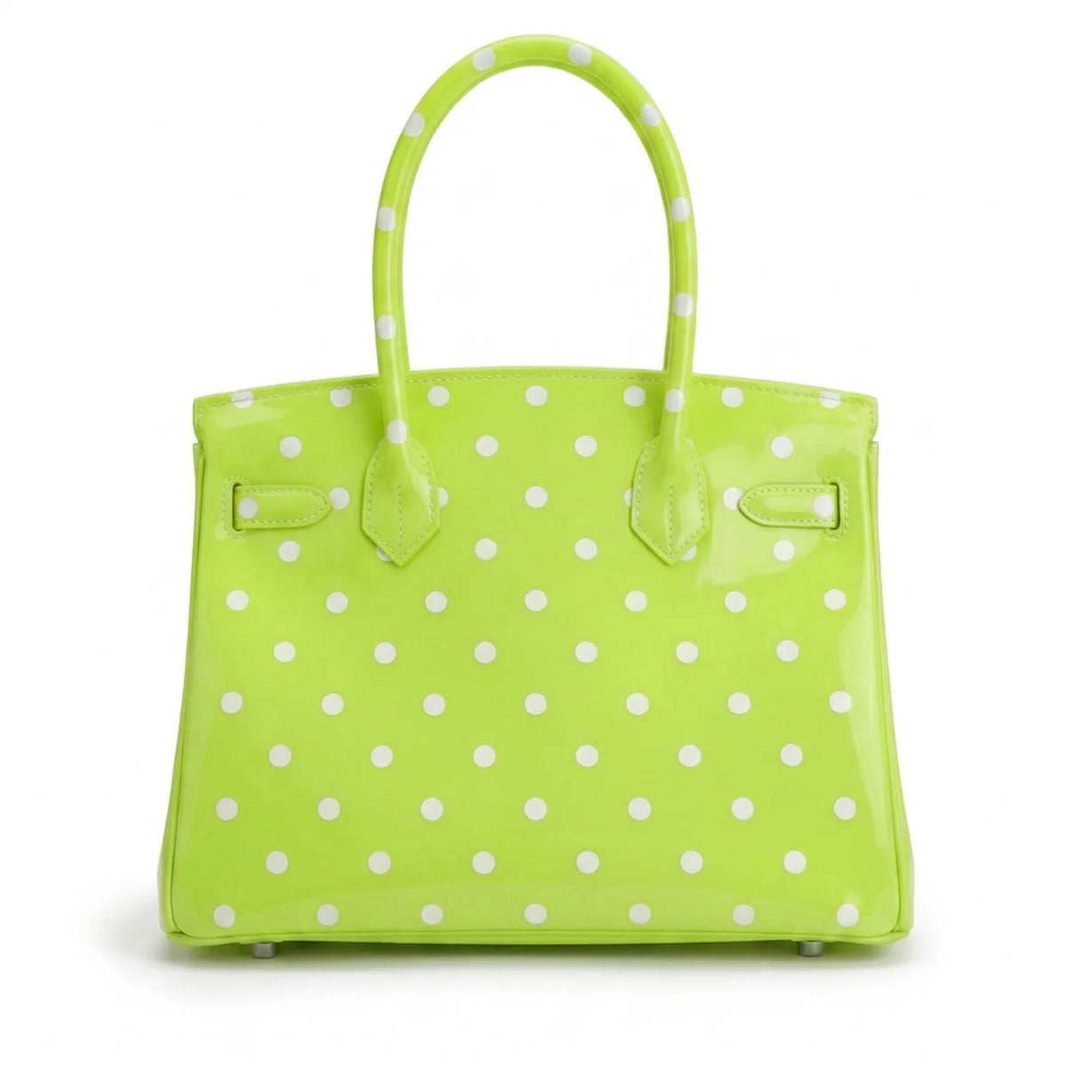 Apple Green Polka Dots