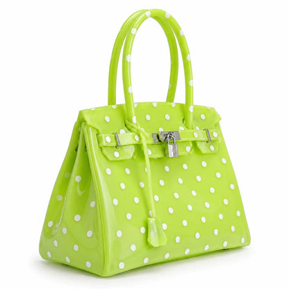 Apple Green Polka Dots