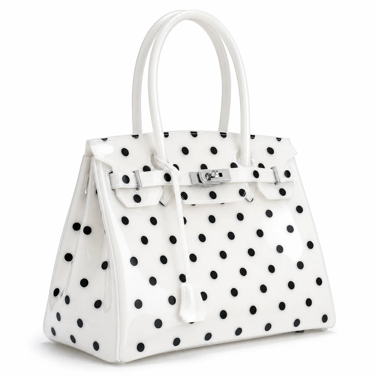 White Polka Dots