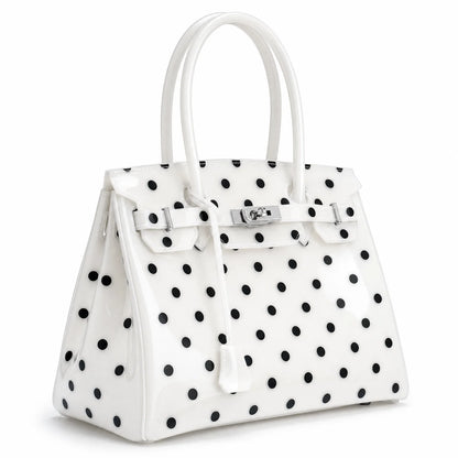 White Polka Dots