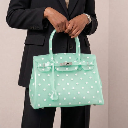 Spearmint Polka Dots